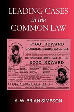 portada Leading Cases in the Common law (in English)