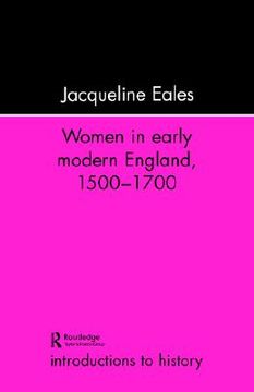 portada women in early modern england, 1500-1700 (in English)