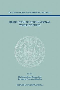 portada resolution of international water disputes
