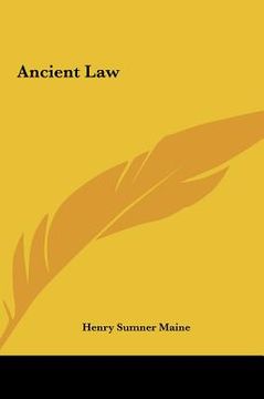 portada ancient law (en Inglés)