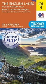 portada The English Lakes North Western Area: Keswick, Cockermouth & Wigton: Ol 4 (os Explorer Active) (en Inglés)