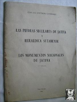 portada Piedras Seculares de Jativa y Heraldica Setabense, las