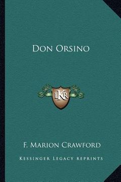 portada don orsino (en Inglés)