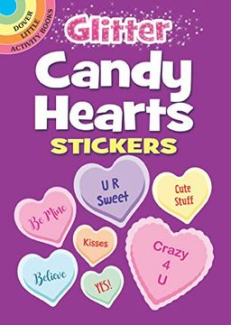 portada Glitter Candy Hearts Stickers (Dover Little Activity Books Stickers) (in English)