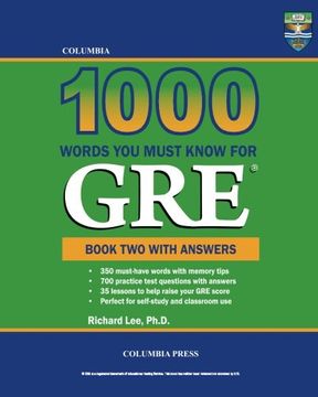 portada Columbia 1000 Words You Must Know for GRE: Book Two with Answers (Volume 2)