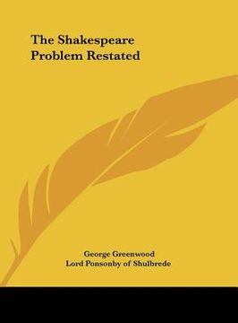portada the shakespeare problem restated (in English)