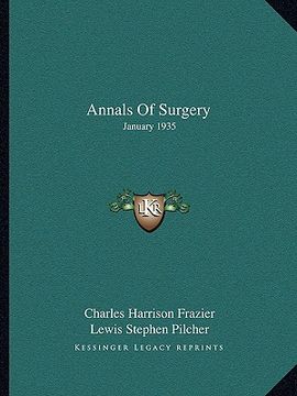 portada annals of surgery: january 1935