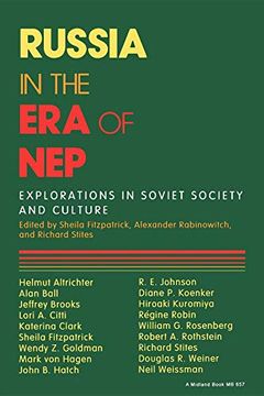 portada Russia in the era of Nep: Explorations in Soviet Society and Culture (Indiana-Michigan Series in Russian and East European Studies) (in English)