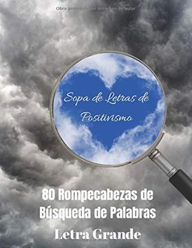portada Sopa de Letras de Positivismo: 80 Rompecabezas de Búsqueda de Palabras, Letra Grande (in Spanish)