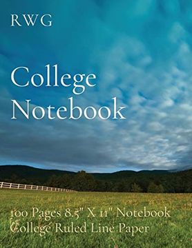 portada College Not: 100 Pages 8. 5" x 11" Not College Ruled Line Paper (en Inglés)