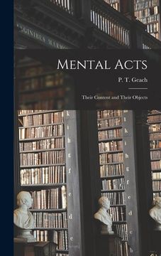 portada Mental Acts: Their Content and Their Objects (en Inglés)