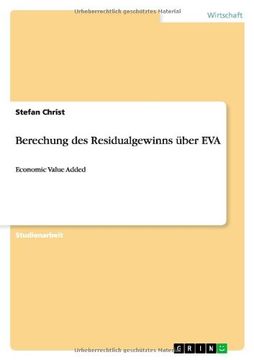 portada Berechung des Residualgewinns über EVA (German Edition)