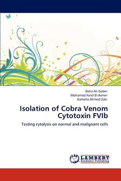 portada isolation of cobra venom cytotoxin fvib (en Inglés)