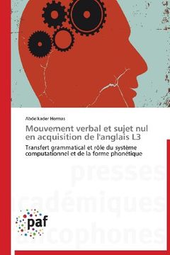 portada Mouvement Verbal Et Sujet Nul En Acquisition de L'Anglais L3