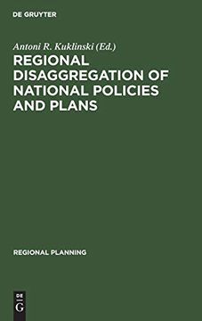portada Regional Disaggregation of National Policies and Plans (Regional Planning) (en Inglés)