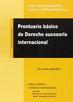 portada Prontuario básico de derecho sucesorio internacional (2ª ed.) (Ciencia Juridica Dcho. Int)