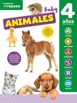 portada Cuaderno de Repaso Temático Luminiscente 4 Años Animales Baby (in Spanish)