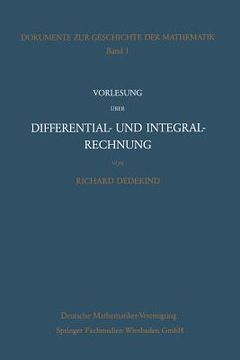 portada Vorlesung Über Differential- Und Integralrechnung 1861/62 (in German)