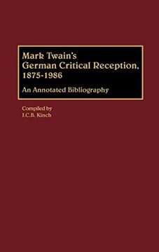 portada Mark Twain's German Critical Reception, 1875-1986: An Annotated Bibliography (in English)