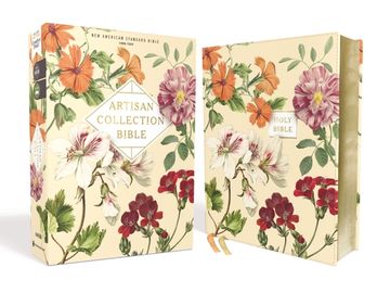portada Nasb, Artisan Collection Bible, Leathersoft, Almond Floral, red Letter, 1995 Text, Comfort Print 