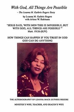 portada with god, all things are possible (en Inglés)