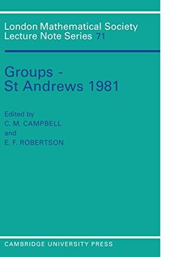 portada Groups - st Andrews 1981 Paperback (London Mathematical Society Lecture Note Series) (en Inglés)