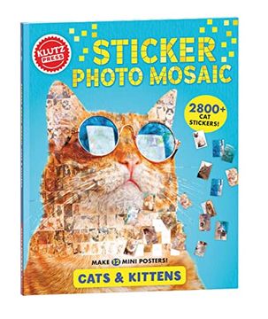 portada Sticker Photo Mosaics: Cats & Kittens (Klutz) (en Inglés)