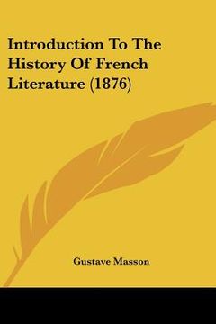portada introduction to the history of french literature (1876)