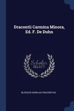 portada Dracontii Carmina Minora, Ed. F. De Duhn (en Inglés)