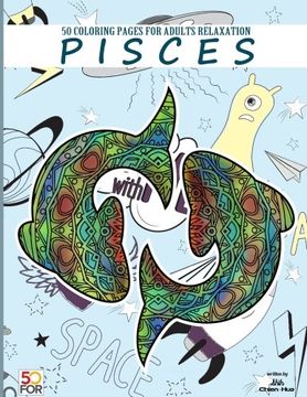 portada Pisces 50 Coloring Pages for Adults Relaxation (en Inglés)