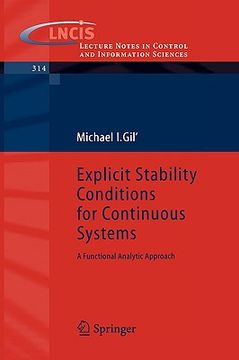 portada explicit stability conditions for continuous systems: a functional analytic approach