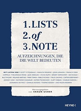 portada Lists of Note: Aufzeichnungen, die die Welt Bedeuten (in German)