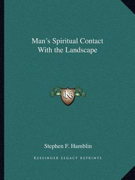 portada man's spiritual contact with the landscape (en Inglés)