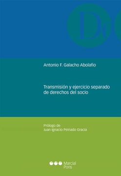 portada Transmisión y Ejercicio Separado de Derecho del Socio (Monografías Jurídicas) (in Spanish)