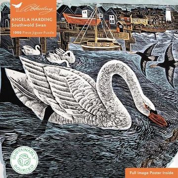 portada Adult Sustainable Jigsaw Puzzle Angela Harding: Southwold Swan: 1000-Pieces. Ethical, Sustainable, Earth-Friendly (1000-Piece Sustainable Jigsaws) 