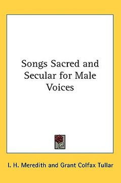 portada songs sacred and secular for male voices (en Inglés)