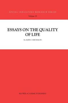 portada essays on the quality of life (en Inglés)