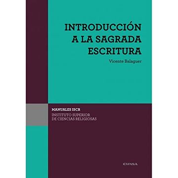 portada (Iscr) Introducción a la Sagrada Escritura (Manuales del Iscr) (in Spanish)