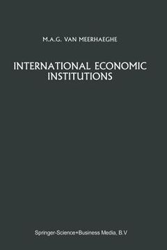 portada International Economic Institutions (en Inglés)