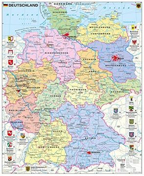 portada Deutschland Politisch mit Wappen 1: 700. 000 (en Alemán)