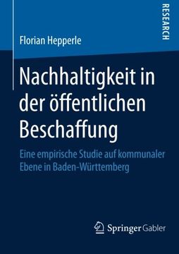 portada Nachhaltigkeit in der öffentlichen Beschaffung: Eine empirische Studie auf kommunaler Ebene in Baden-Württemberg