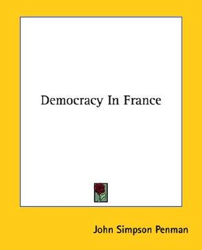 portada democracy in france (en Inglés)