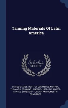 portada Tanning Materials Of Latin America (en Inglés)