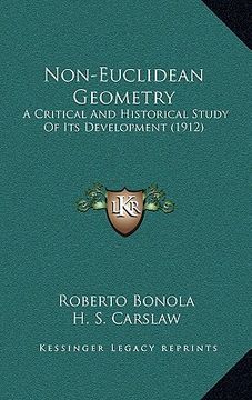 portada non-euclidean geometry: a critical and historical study of its development (1912) (en Inglés)