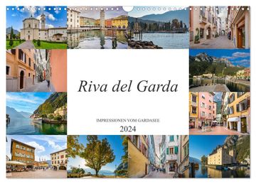 portada Riva del Garda Impressionen vom Gardasee (Wandkalender 2024 din a3 Quer), Calvendo Monatskalender (en Alemán)