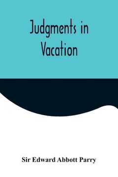 portada Judgments in Vacation (en Inglés)