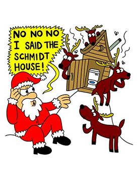 portada No no no i Said the Schmidt House: Funny Saying & Holiday Greetings Composition Not for Family Friends & Sibllings With Humor (Uncle, Aunt, Mom,. Husband) - Humerous Christmas gag Gift & sto 