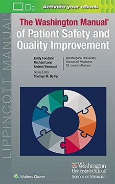 portada Washington Manual of Patient Safety and Quality Improvement (Lippincott Manual Series)