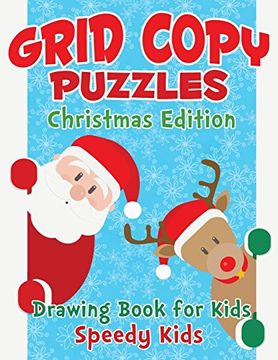 portada Grid Copy Puzzles: Christmas Edition : Drawing Book for Kids