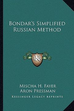 portada bondar's simplified russian method